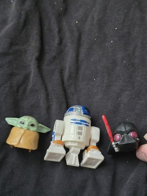 Star Wars Figure Lot Grogu PEZ Top R2-D2 Hasbro 2011 Angry Birds Vader