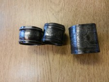 Lot Sterling Silver napkin Holders- 1 marked Sterling/ 1 Marked 499F 1-Not Mark