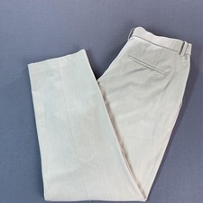 Uniqlo Dress Pants Mens XL 33x28 Beige Flat Front Stretch Business Office