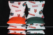 UNIVERSITY OF FLORIDA Gators 8 CORNHOLE BEAN BAGS GAME BAGGO Quality Handmade