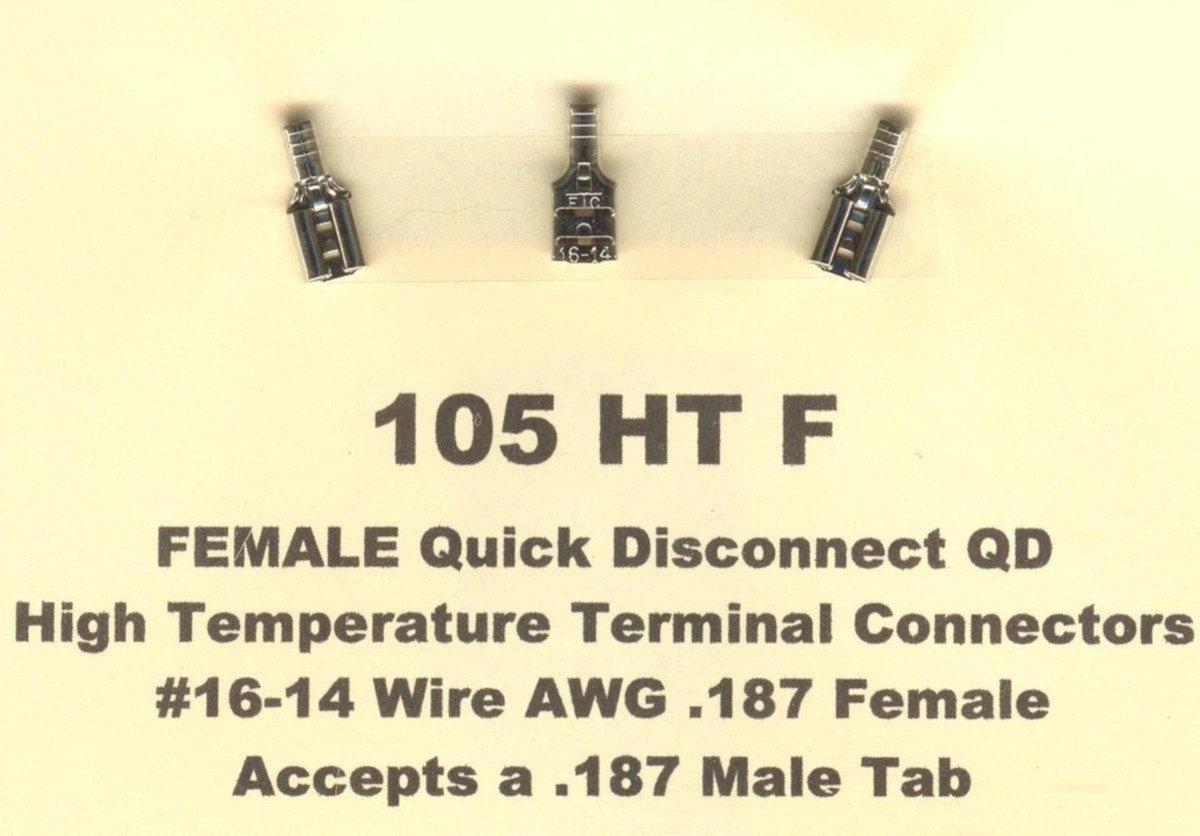 High Temperature Push-On Terminals - Wiring Products