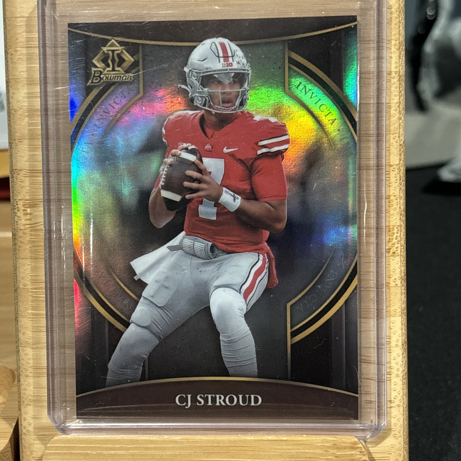 2022 BOWMAN CHROME UNIVERSITY CJ STROUD INVICTA INSERT CARD #BI-2 OHIO STATE