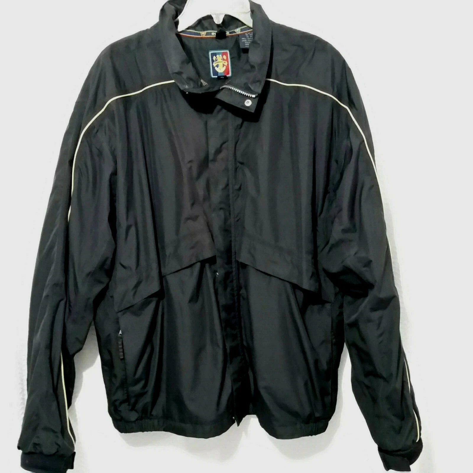 SUNICE MEN'S BLACK ZIP Lightweight Windbreaker JACKET XL