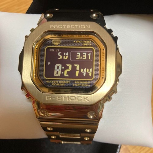 CASIO G-SHOCK Gold Metal GMW-B5000GD-9JF Solar Bluetooth Men’s Watch Excellent - Picture 2 of 7