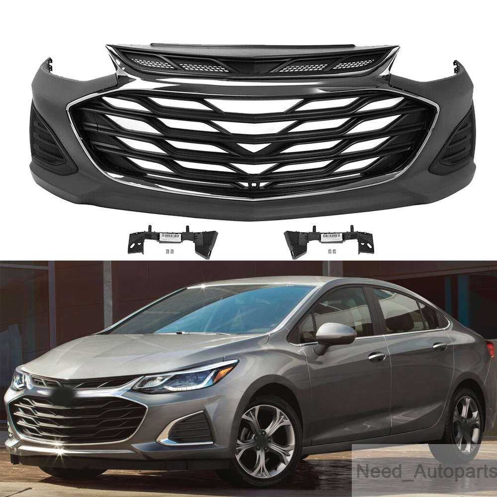 For 2019 2020 2021 Chevrolet Cruze Front Bumper Complete Assembly Black Primed