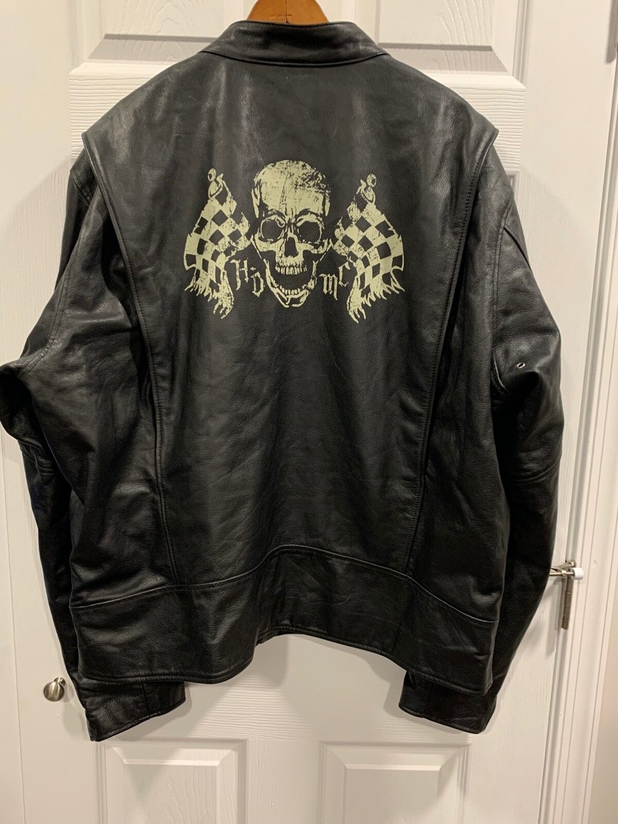 Harley-Davidson レザージャケット　背面スカル Harley-Davidson レザージャケット 背面スカル （ハーレーに合う
