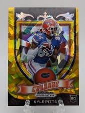 2021 Panini Prizm Draft KYLE PITTS Gold CRACKED Ice Crusade  #167 Florida Gators