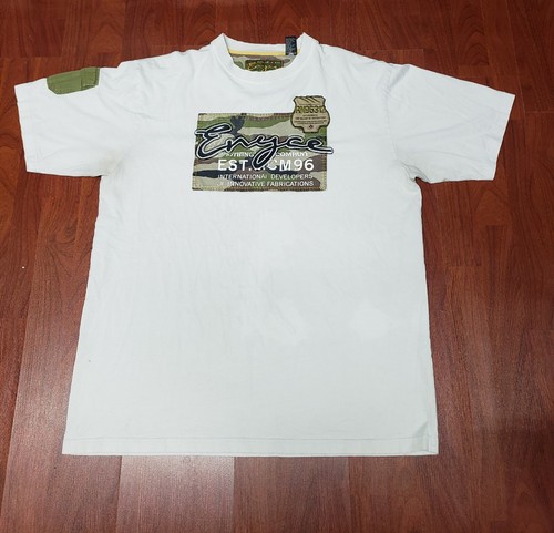 Enyce t-shirt, White vintage, hip hop clothing, hip-hop, rap, size XL
