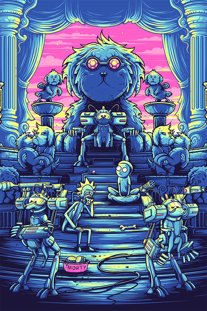 Rick And Morty Anime Action Movie Print Wall Art Home Decor