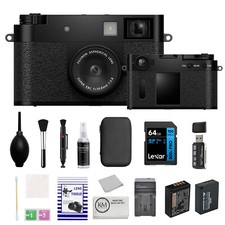 FUJIFILM X half Premium Compact Camera  Black with 64GB Memory Card  Extra Bat