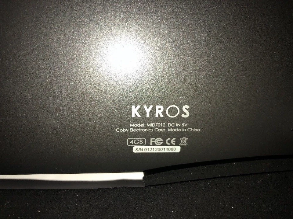 Coby Kyros MID7012 4 GB, Wi-Fi, 7 pulgadas - Negro - Raro - ENVÍO N 24 HORAS Foto 4 de 4