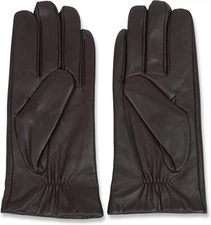 Imperial Men's Touchscreen Winter Leather Dress Gloves Micro Fur Lining, Brown
