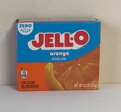 6-Pack Jell-O - Orange -  Zero Sugar - .3 Ounce - Free Shipping!