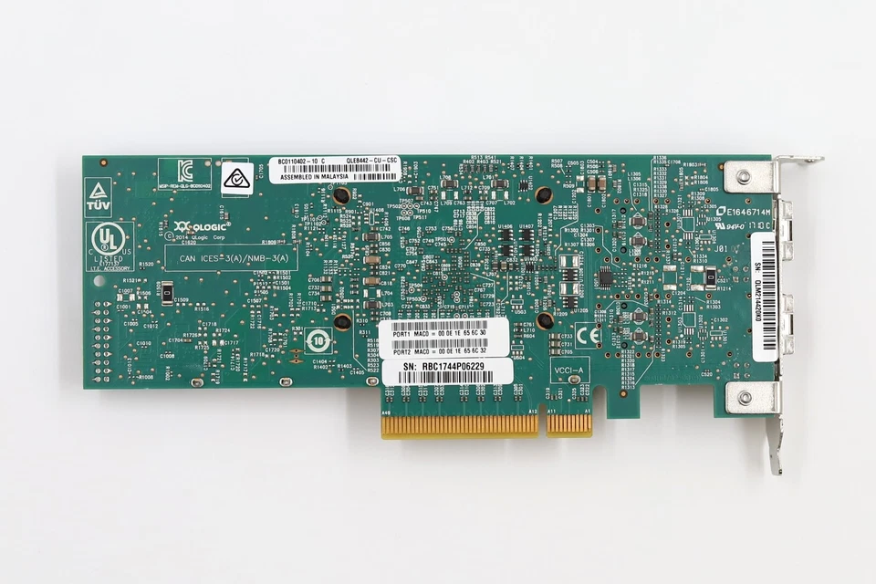 QLogic QLE8442-CU-CSC Dual-Port 10GbE PCIe x8 SFP Network Adapter Tested Working - Image 4 of 4