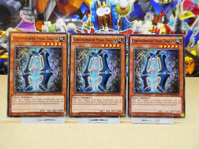 Yugioh Playset 3x Chronomaler Moai-Träger MP14 DE190/ Common/ Near Mint/ Deutsch