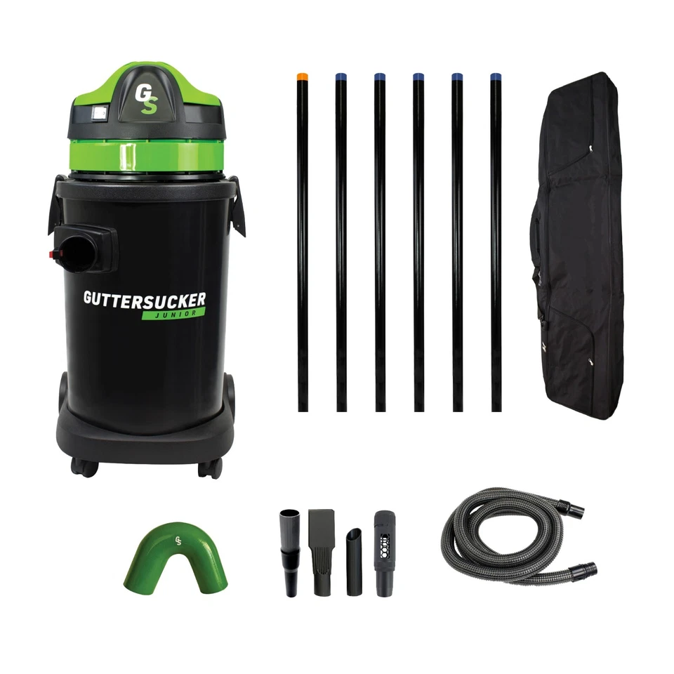 GUTTER SUCKER Guttersucker Junior Gutter Vacuum System - 6 Pole Package ( reach 30ft heights)