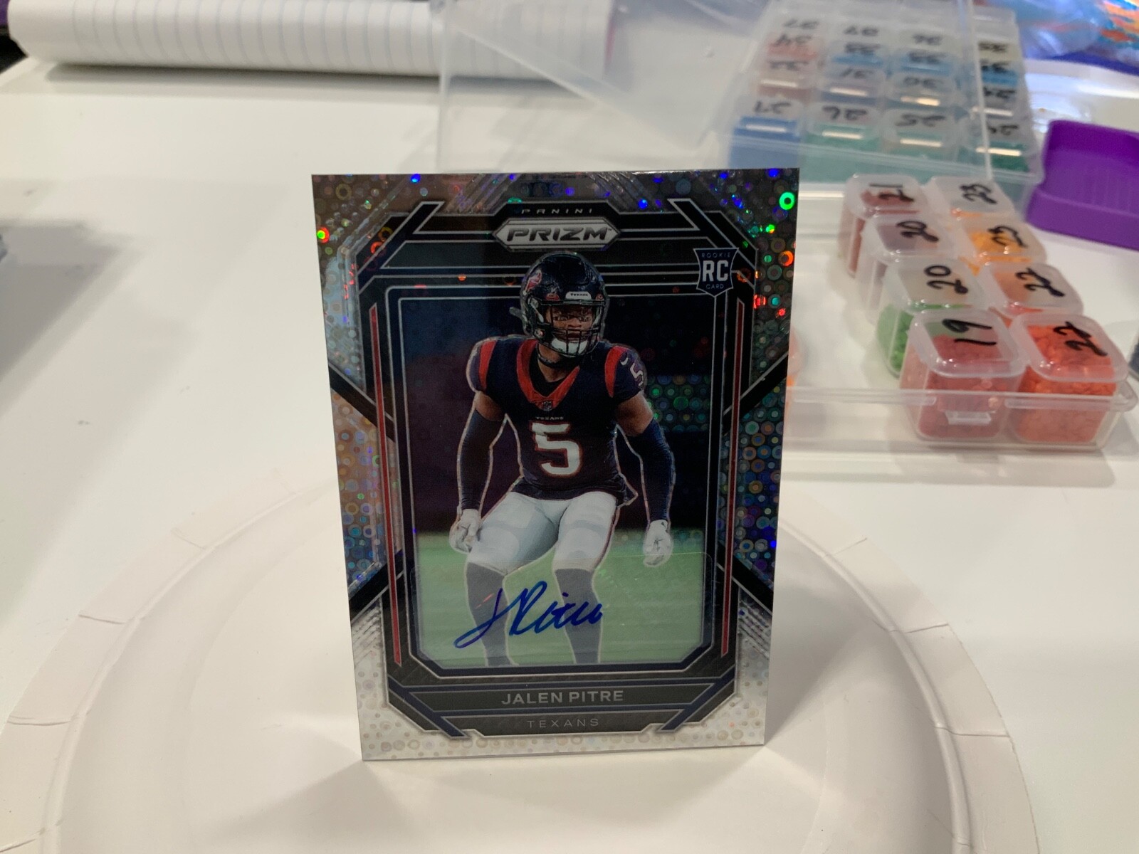 2022 PRIZM 383 JALEN PITRE RC AUTOGRAPH TEXANS