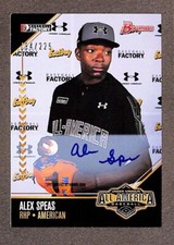 2016 Bowman Draft All-America Game Auto #UAA-17 Alex Speas /225