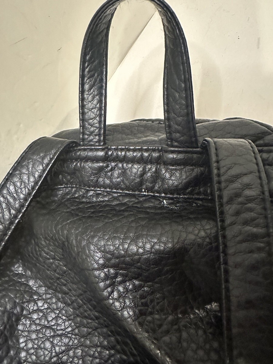 Vintage 90s Y2K L/D Black Faux Leather Mini Backpack Crossbody Purse(T)...  | eBay