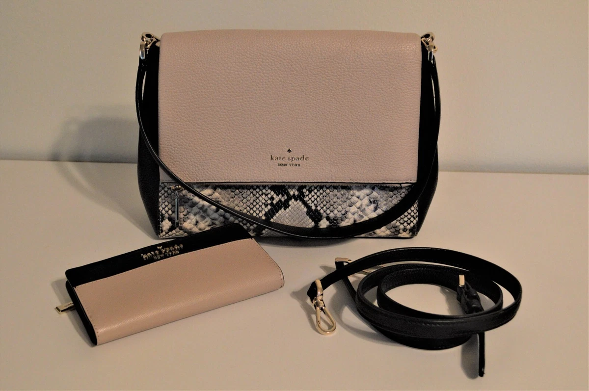 Kate Spade Leila Snakeskin Crossbody Bag W/ Wallet