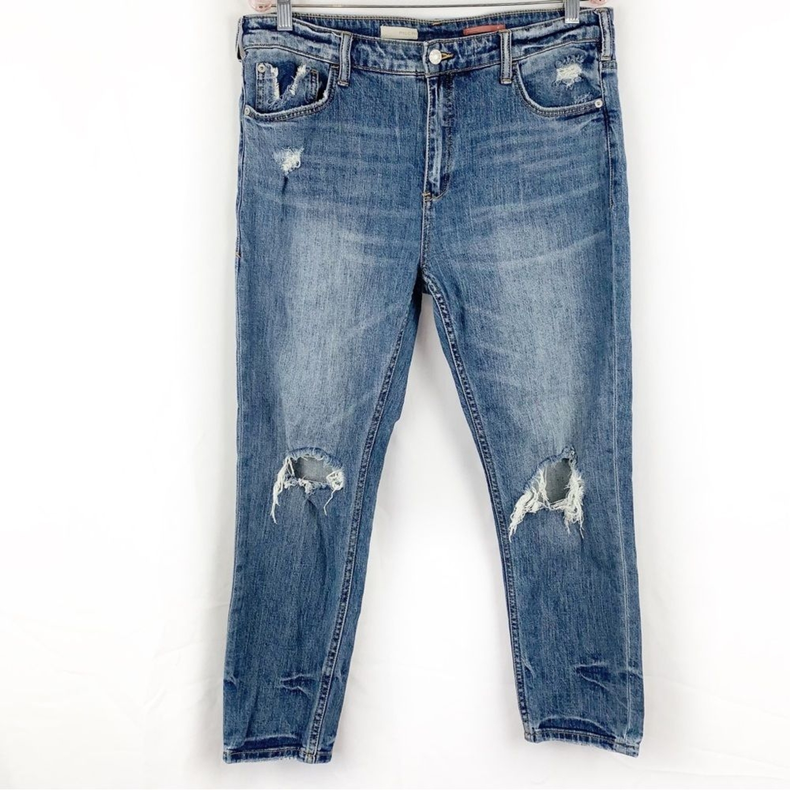 Anthropologie Pilcro The Heritage Boyfriend Jeans Distressed Relaxed Fit,Size 29