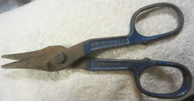 7'' Bergman Tool Blue Bird Tin Snips For Sheet Metal Work,Steel USA VTG tool