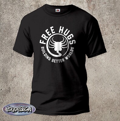 Free Hugs Shirt Alien T-Shirt Geschenk Kult Gift Umarmung S-5XL