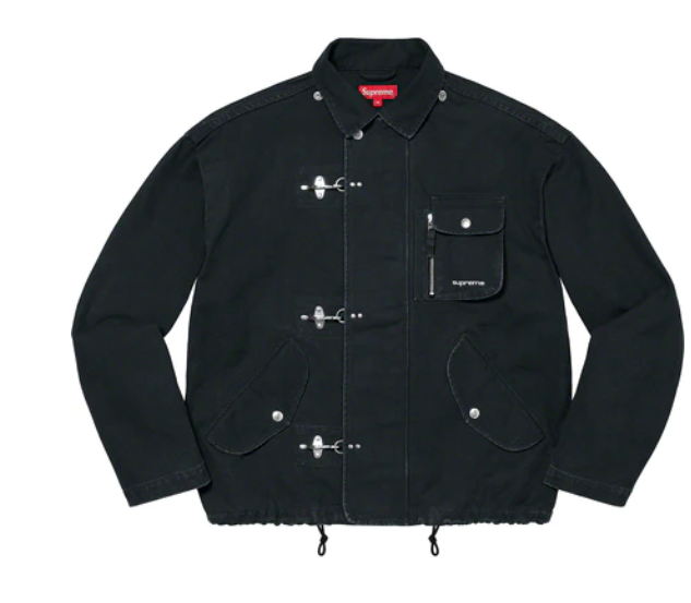 Supreme Canvas Clip Jacket Men's XL Black Lobster Clip Workwear