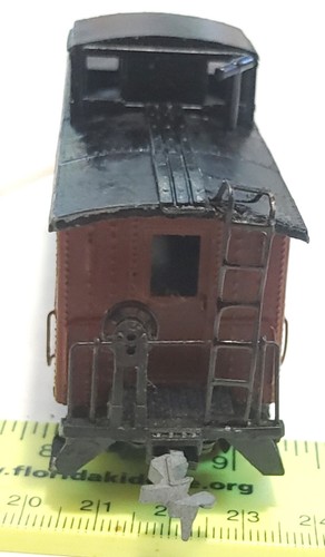 Vintage MODEL DIE CASTING HO All Metal Lehigh Valley Kit Caboose w Sprung Trucks - Picture 7 of 9