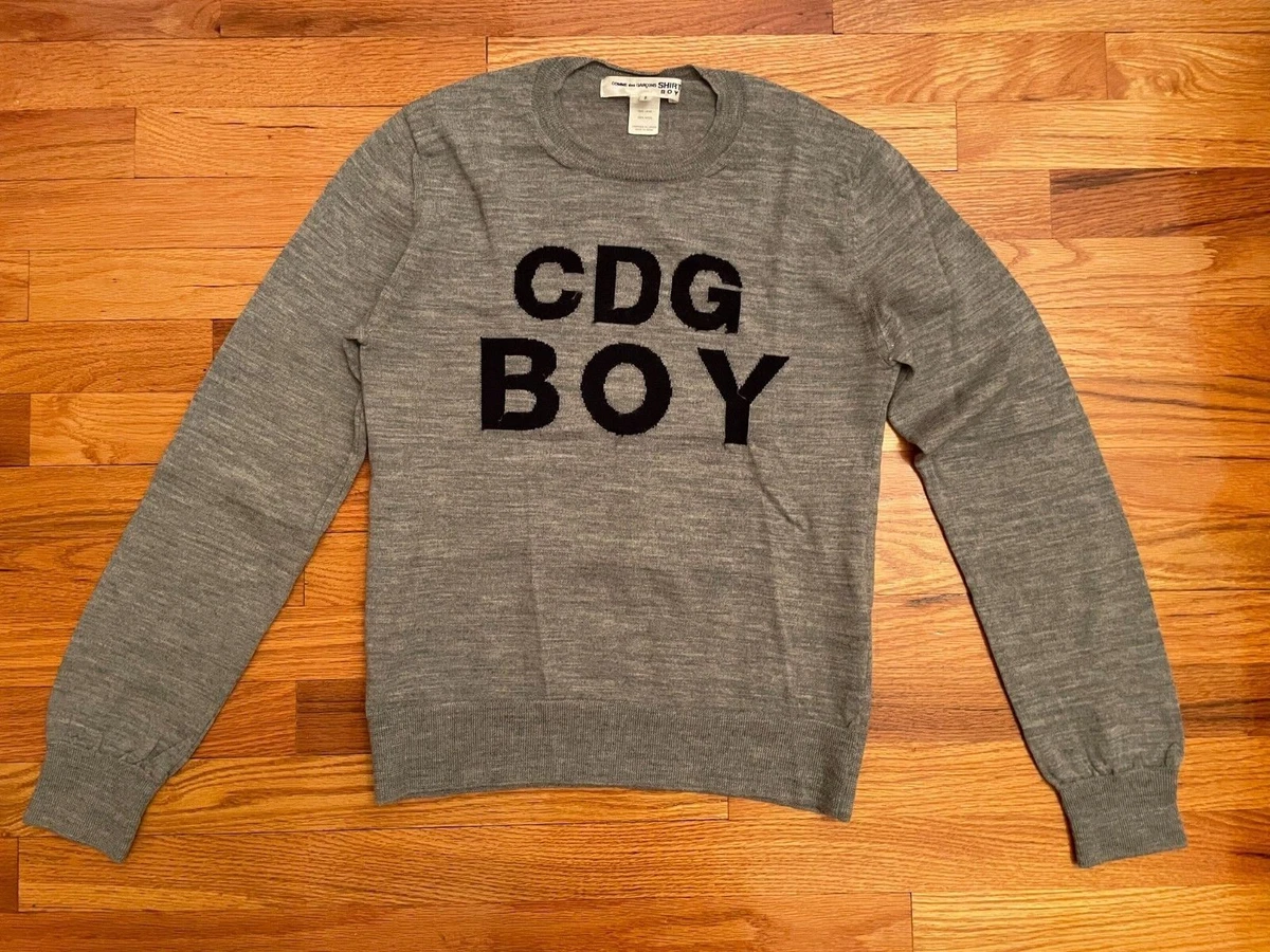 comme des garcons shirt boy logo sweater