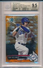 Cody Bellinger Dodgers 2017 Bowman Chrome Prospect Orange Shimmer 13/25 BGS 9.5