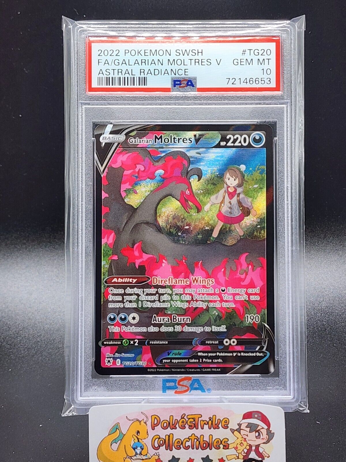 Moltres Galar V Gloss Sidereal TG20/TG30 Alternative Full Art Italian