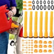 6x Gas Can Spout Gas Can Nozzle Vent Replacement Kit for 1/2/5/10 Gal Oil Cans