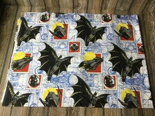 Vintage 1992 DC Comics Batman Returns Twin Size Flat Bed Sheet Fabric