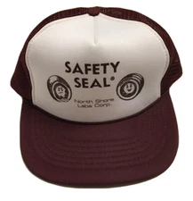 Vtg North Shore Lab Corp Trucker Hat Safety Seal Cap Automotive Auto Tire Repair