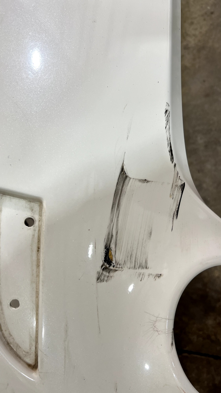 ASTON MARTIN VANTAGE V8 REAR BUMPER 2011 OEM -needs repaired at front edge-