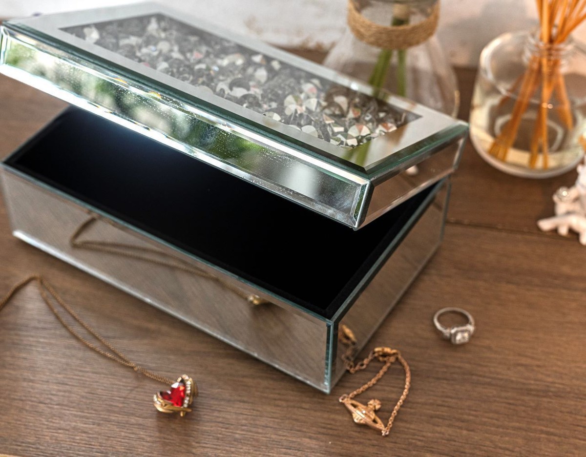 Mirrored Jewellery The Obelisk New Gold Metal Edged Mirrored