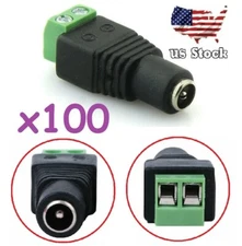 100pcs 5.5x2.5mm 2.5mm DC Power Female Jack Free Solder Terminal Connector