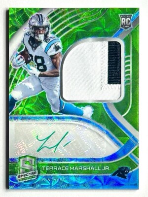 2021 Spectra Terrace Marshall Jr Green Prizm RPA Rookie Patch Auto SSP RC #d /35