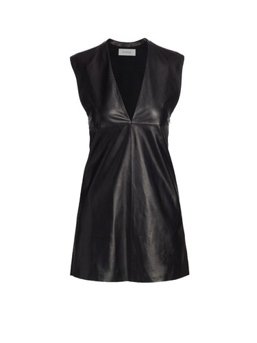 max mara sport black mini dress Black mini dress faux fur skirt, cotton bodice beach wear, sheer knit