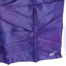 Vintage Square Scarf Paoli Rayon Solid Deep Purple 21 Inches