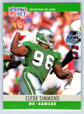 1990 Pro Set Series 1 - Clyde Simmons - Philadelphia Eagles - Base - #250