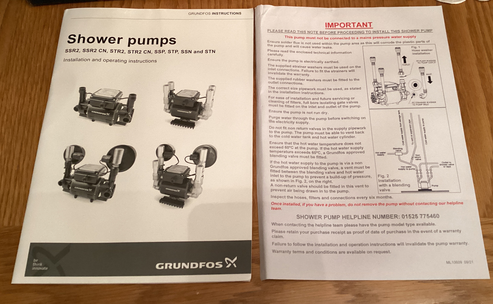 Grundfos Watermill Shower Pump STR2 2.0C Twin Impeller Positive Head