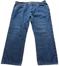 Tommy Hilfiger Vintage Baggy Vtg Y2K 90s Street Denim Jeans Mens 40x26 Hemmed