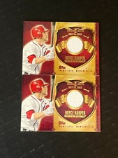 (2) BRYCE HARPER 2015 TOPPS 1ST HOMERUN GAME USED PATCH LOT BOTH /99 FHRR-BH