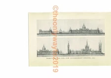 Barry's Design for New Government Offices, 1857, Book Illustration (Print), 1934