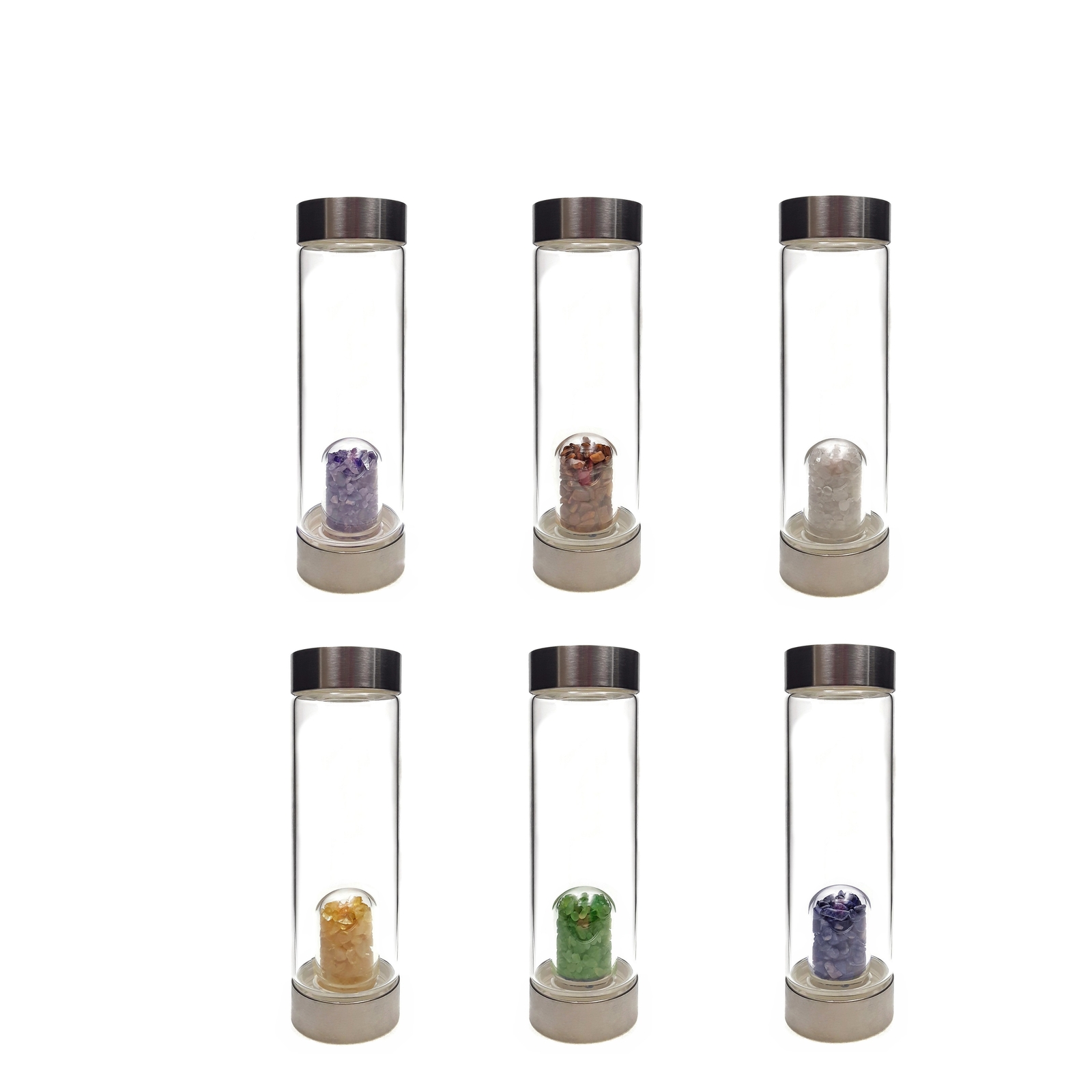 With Gemstone Chips 9" Tall