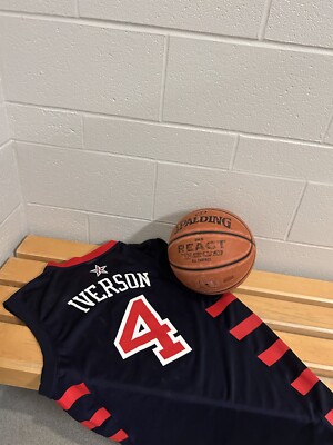 2004 Allen Iverson Team USA Number 4 Reebok Olympics Size S Fits