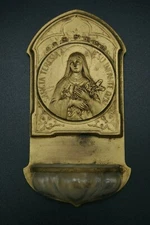 † ST THERESE OF LISIEUX HANGING HOLY WATER FONT SANCTA TERESINA JESU INFANTE †