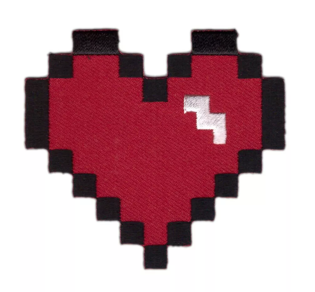 8-bit Pixel Nintendo Link Life Heart Game Take This Zelda Ocarina Iron on  Patch | eBay